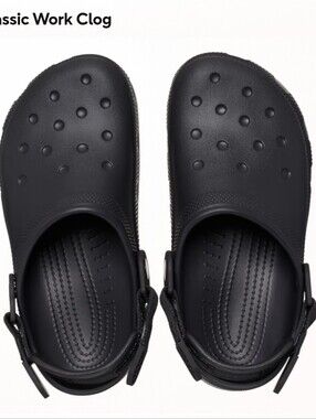 CROCS Classic Black Clog with Strap